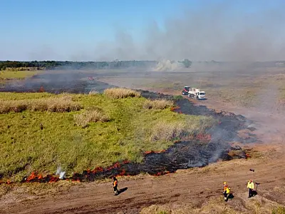 Bombeiros atuam contra 11 focos ativos de incêndio no Pantanal