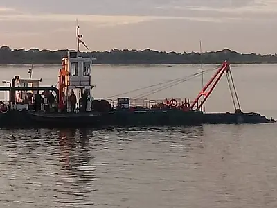 Dragagem deve melhorar navegação em pontos críticos no rio Paraguai