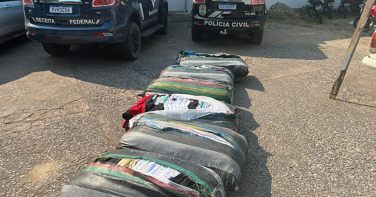 Operação Comércio Legal IV apreende meia tonelada de roupas falsificadas em Corumbá