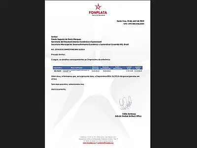 Município apresenta documento que prova estar em dia com o FONPLATA
