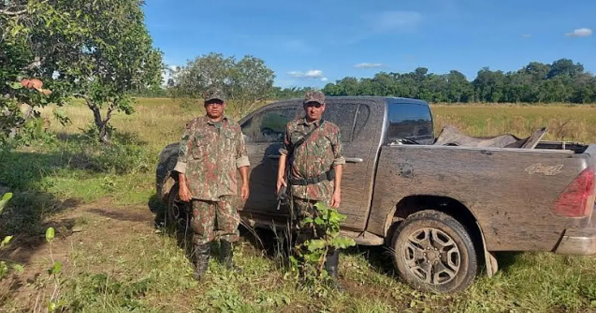 Caminhonete com placa clonada é encontrada abandonada na Nhecolândia