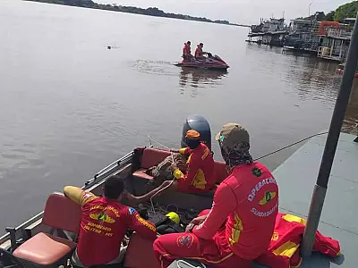 Bombeiros continuam as buscas por artesão que desapareceu no Rio Paraguai