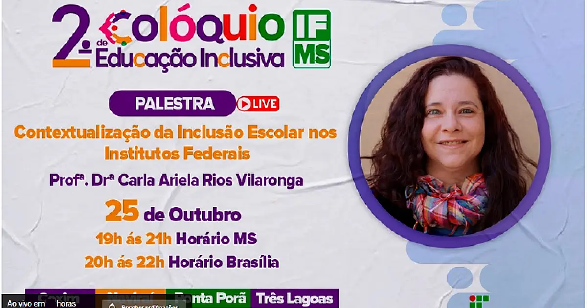 IFMS realiza Colóquio de Educação Inclusiva nesta semana