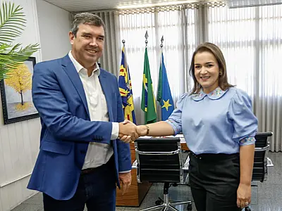 Riedel visita prefeita da Capital e destaca gestão municipalista e ações em prol do desenvolvimento