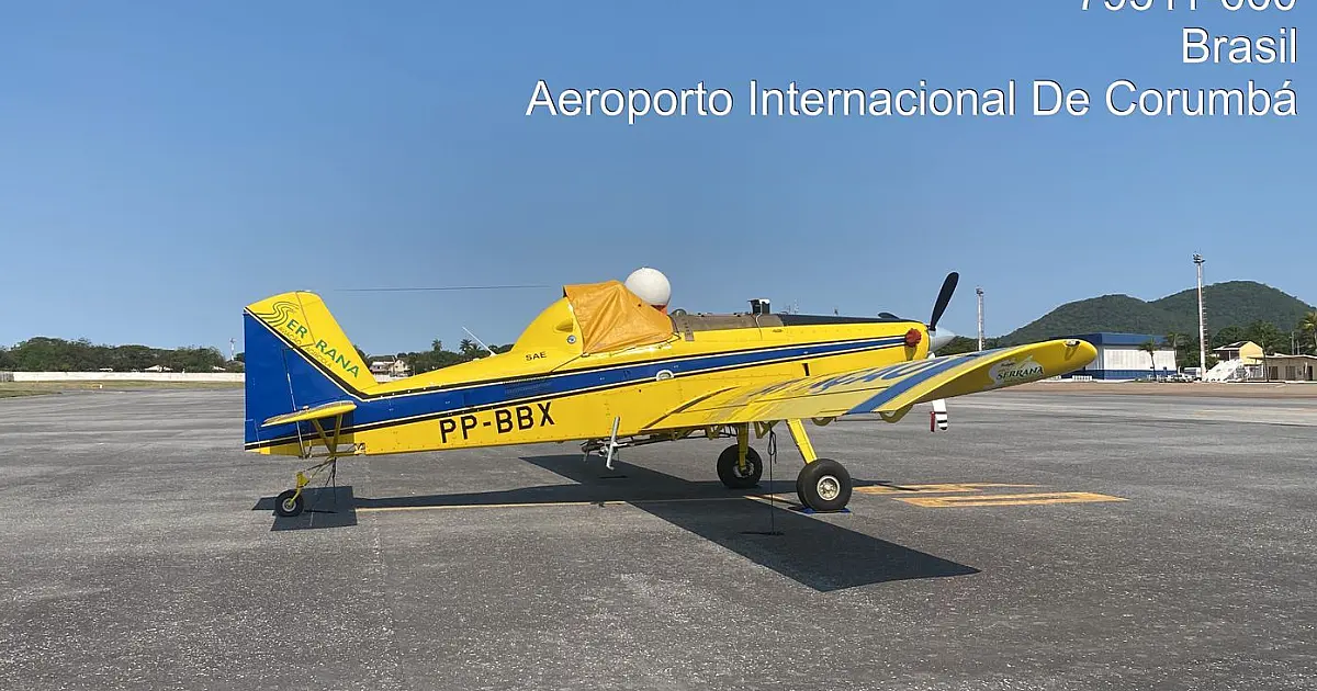Mais uma aeronave chega em Corumbá para auxiliar combate à incêndio no Porto Índio