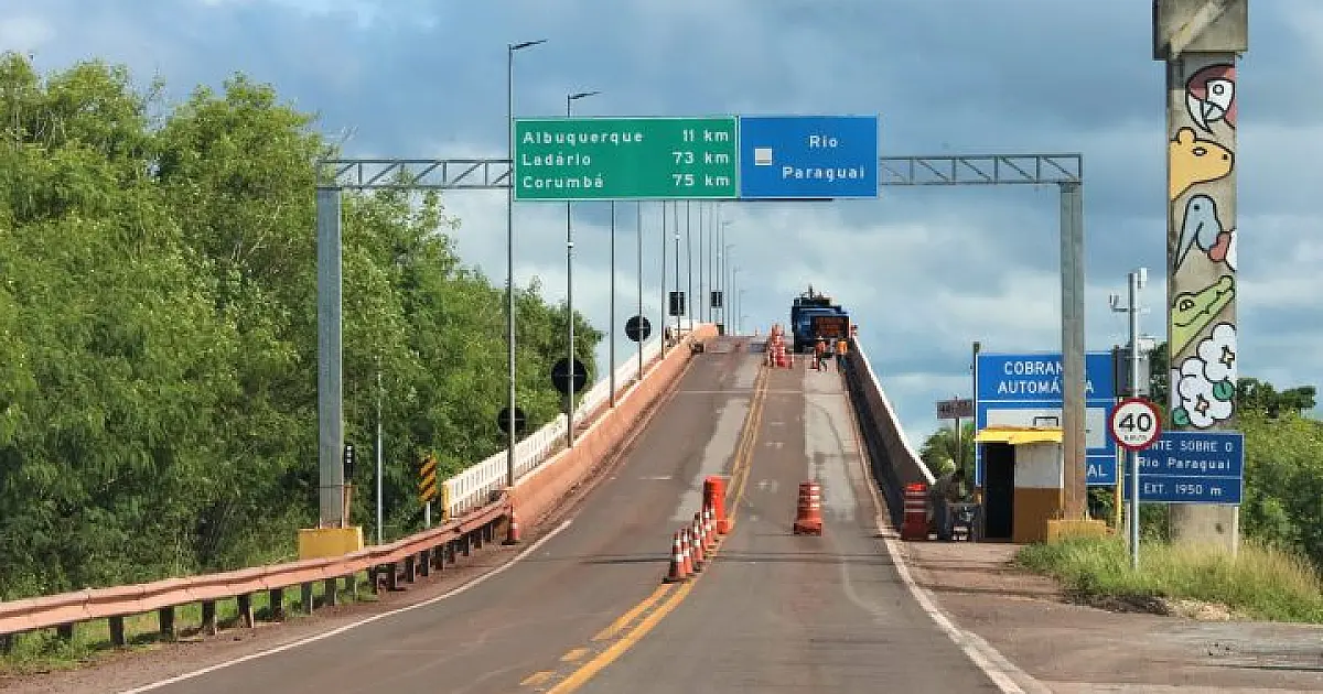 Ponte interditada exige atenção de candidatos do Concurso Público Nacional em Corumbá