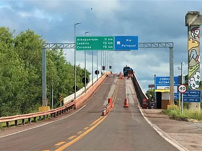 Ponte interditada exige atenção de candidatos do Concurso Público Nacional em Corumbá