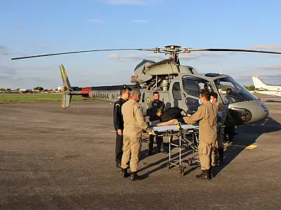Rapaz com sintomas de crise renal é resgatado por aeronave no Paiaguás