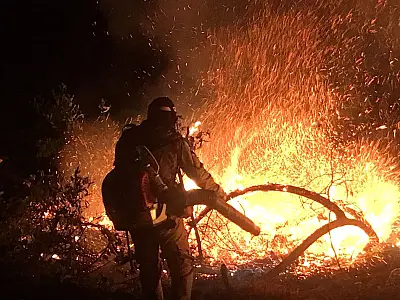 Equipes conseguem avançar contra o fogo na Serra do Amolar