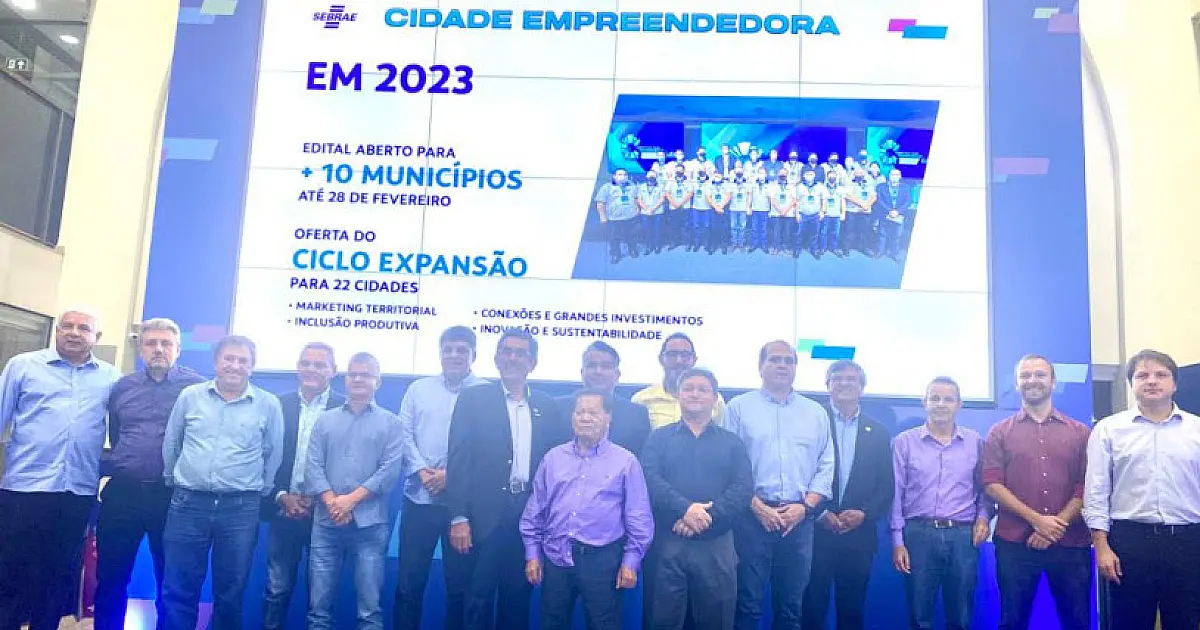 Programa Cidade Empreendedora do Sebrae vai contemplar cerca de 40 municípios em 2023