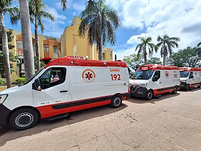 SAMU de Corumbá tem a frota renovada com três novas ambulâncias