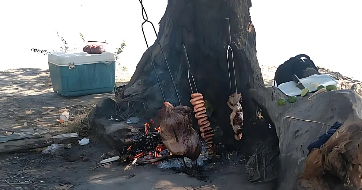 Brigada voluntária interrompe churrasco em fogo de chão e alerta para risco de incêndio