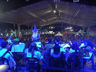 Orquestra de Corumbá faz apresentação em evento de comemoração dos 80 anos de Ribas do Rio Pardo