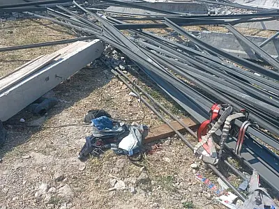Trabalhador é socorrido em desabamento de galpão de empresa em Corumbá