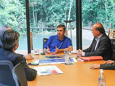 'Rota bioceânica será fortalecida no governo Riedel', diz ministro ao governador eleito de MS