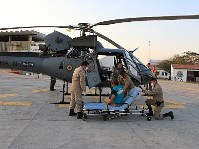 Gestante é resgatada por helicóptero na Serra do Amolar