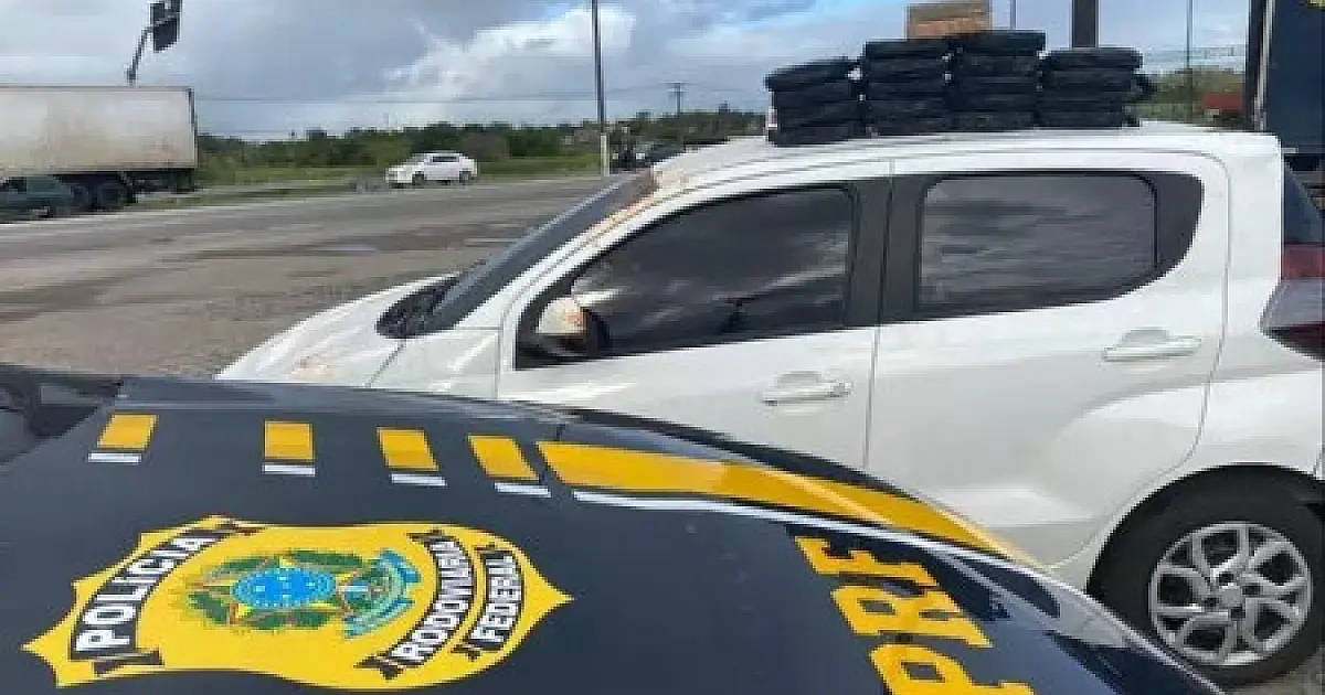 Carro guinchado é apreendido com 23 kg de cocaína que saiu de Corumbá