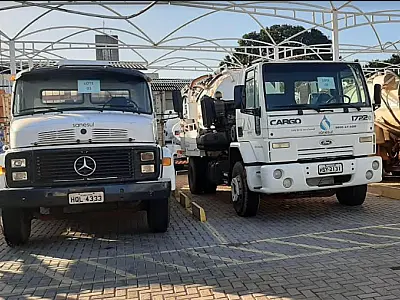 Leilão da Sanesul tem caminhão com lance a partir de R$ 17 mil