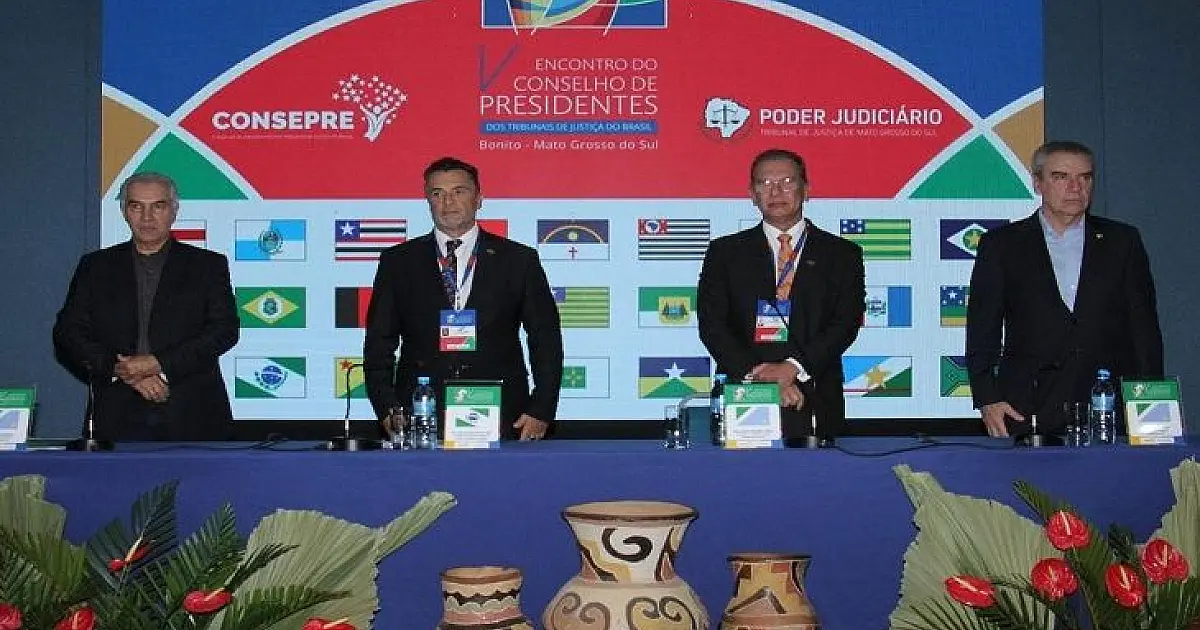 Azambuja apresenta "MS em números" no Encontro presidentes dos Tribunais de Justiça do Brasil