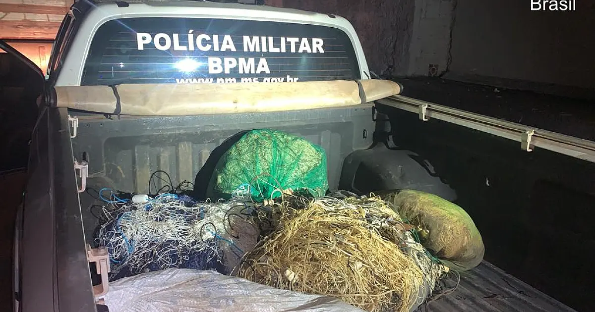 PMA fiscaliza peixaria em Ladário e apreende 800 metros de rede de pesca