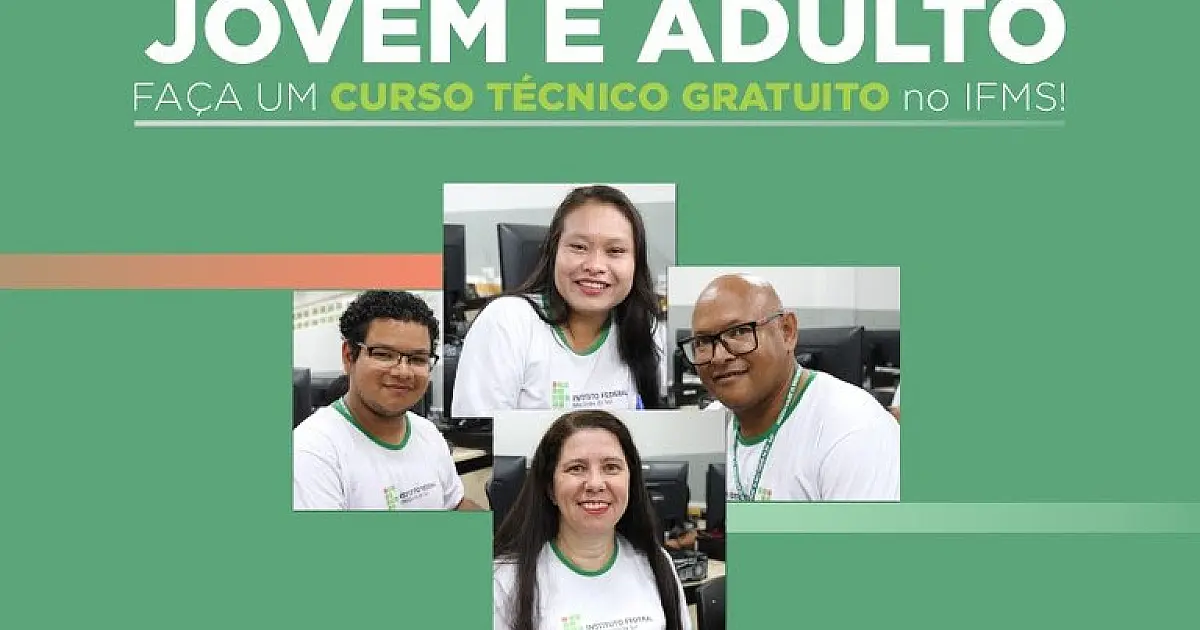 IFMS abre 280 vagas em cursos técnicos para jovens e adultos