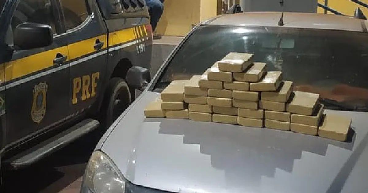 PRF apreende 31 Kg de cloridrato de cocaína que saiu de Corumbá