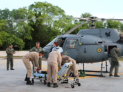 Criança que vomitando sangue é socorrida de helicóptero na região do Paiaguás