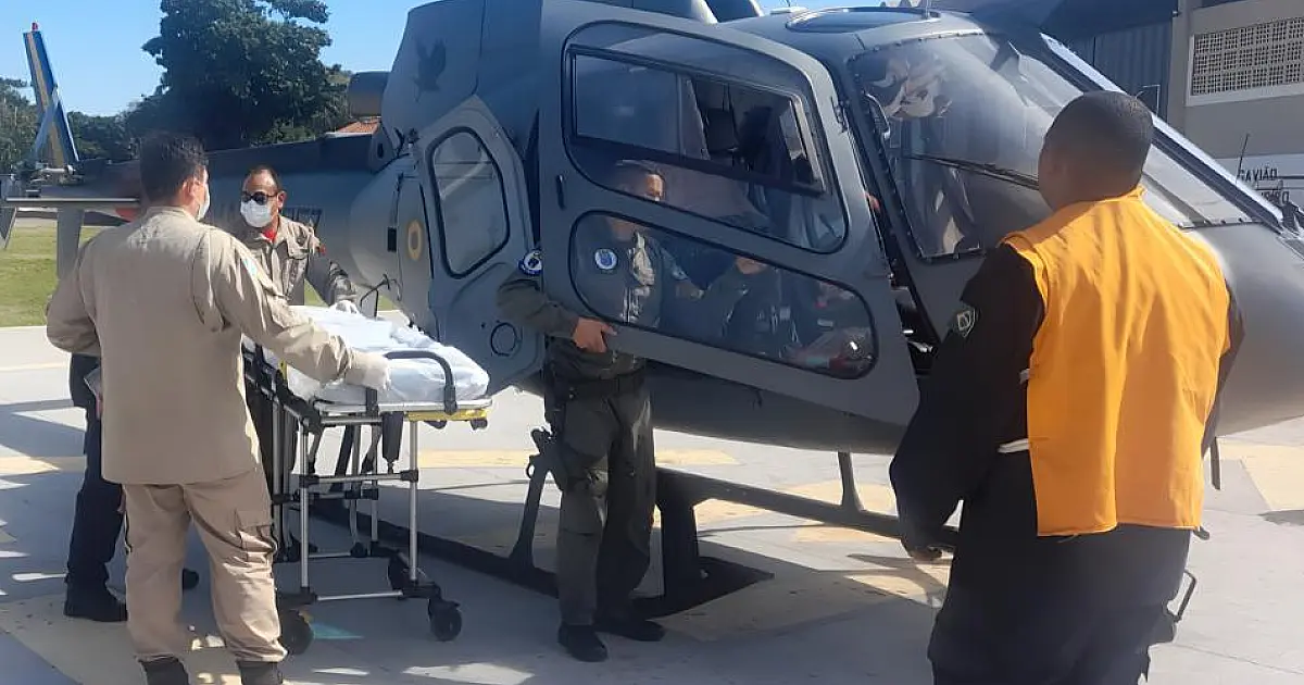 Idosa é resgatada por helicóptero em aldeia na divisa entre MS e MT