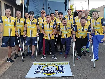 Time Pantanal E.C. de Amputados viaja para competição em Goiás