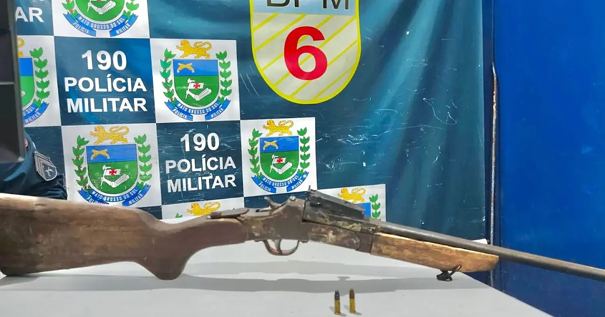 Arma de fogo usada em furto de gado é apreendida na área rural de Corumbá