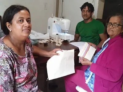Moradores de comunidade em Miranda descobrem no corte e costura oportunidade de negócio