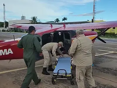 Aeronave dos Bombeiros resgata morador do Paiaguás