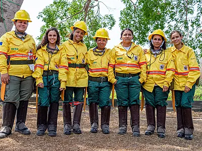Mulheres voluntárias formam a primeira brigada feminina do Pantanal