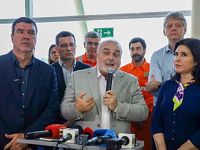 Governador, ministra e presidente da Petrobras visitam UFN3 em MS