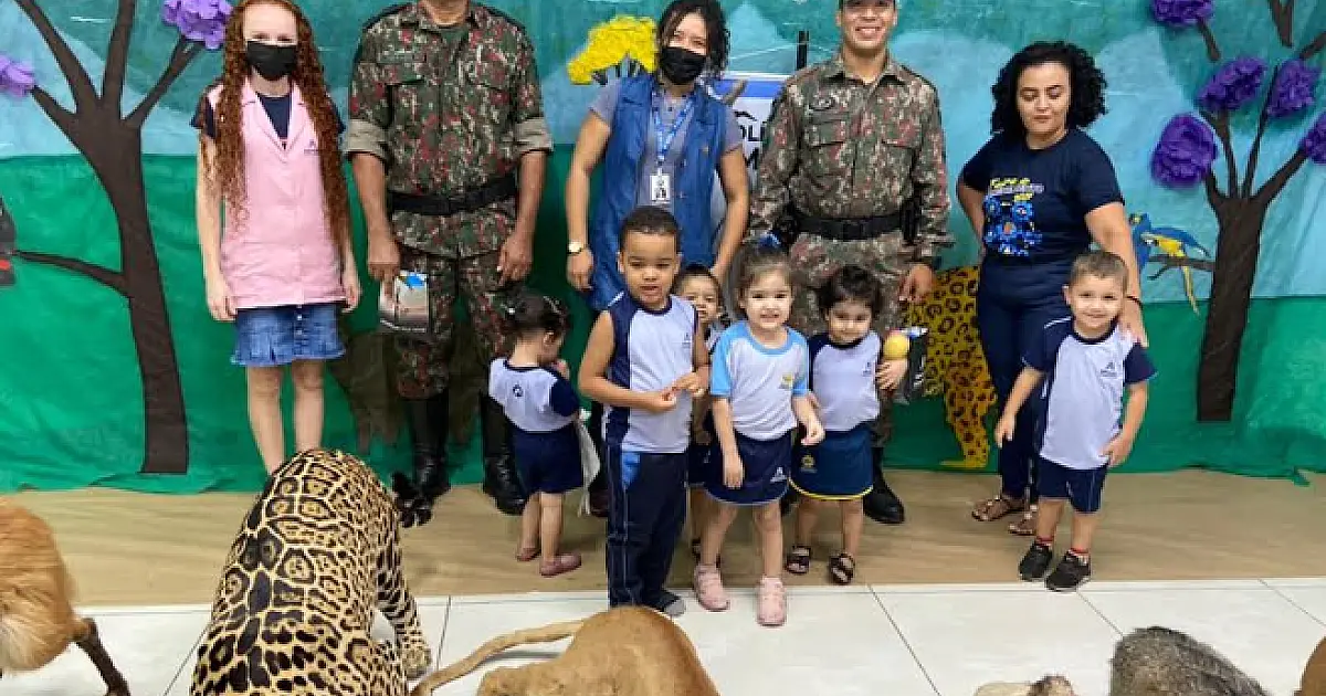Alunos pré-escola de Corumbá recebem educação ambiental da PMA