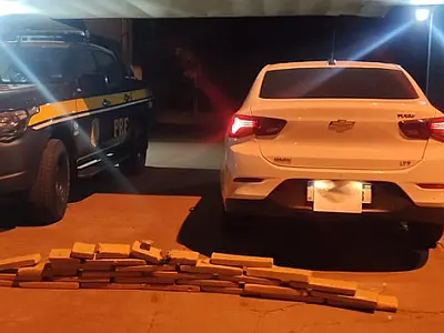 PRF apreende 39 Kg de maconha em Água Clara
