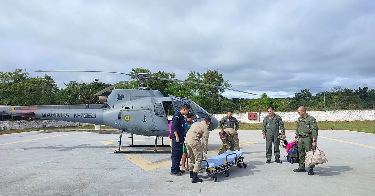 Gestante em trabalho de parto é resgatada por helicóptero no Paiaguás