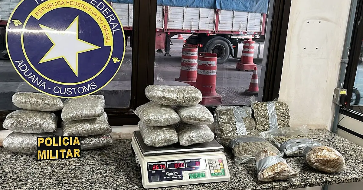 Fiscalização apreende maconha, cocaína e mercadorias contrabandeadas na fronteira