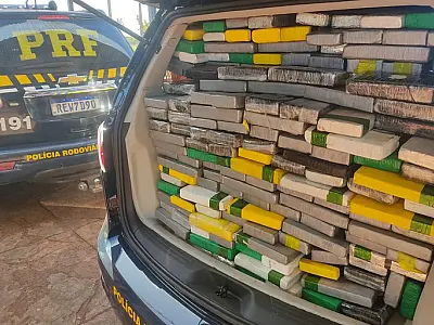 Caminhão é flagrado com 607 kg de cocaína que saiu de Corumbá