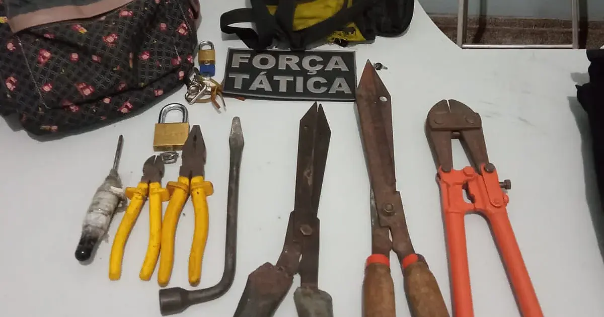 Autor de furto é preso e objetos são recuperados pela Força Tática