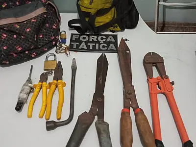 Autor de furto é preso e objetos são recuperados pela Força Tática