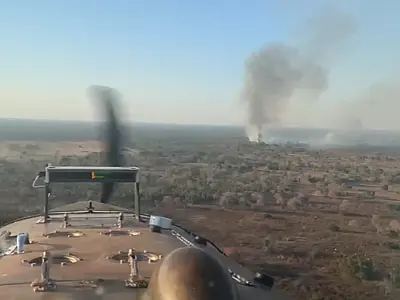 Sobrevoo monitora áreas incendiadas no Pantanal