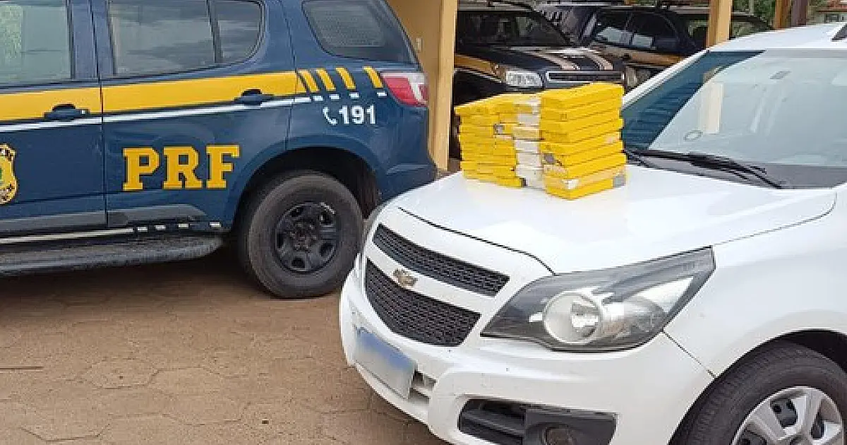 PRF apreende 41 Kg de cocaína que saiu Corumbá com destino a SP