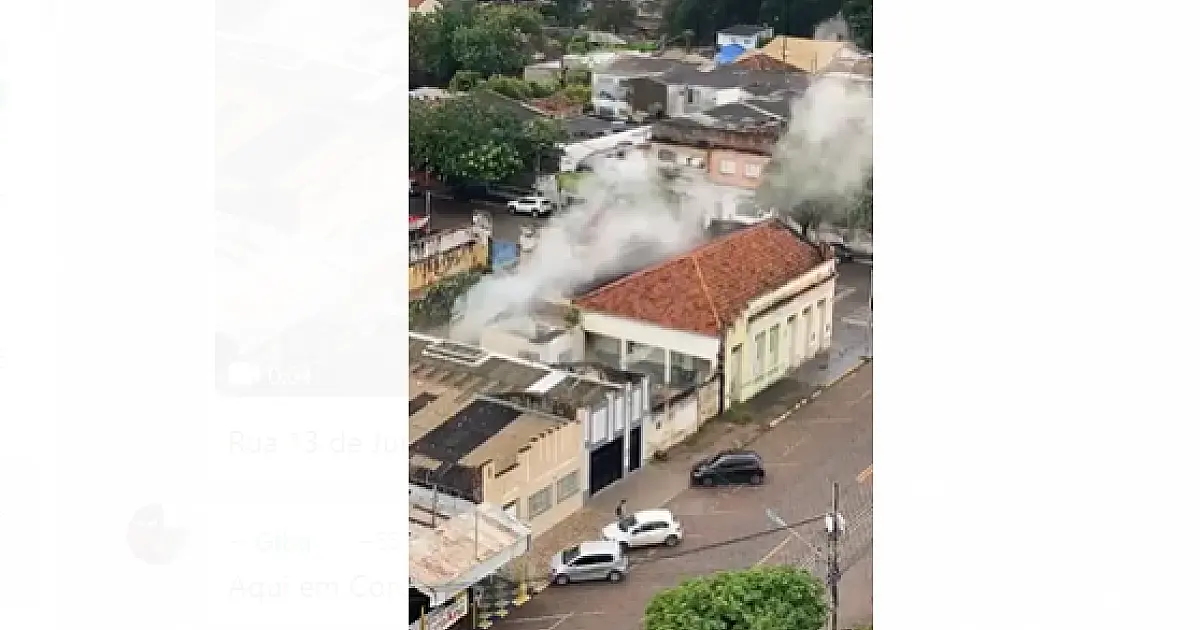 Fumaça chama atenção em imóvel na 13 de Junho