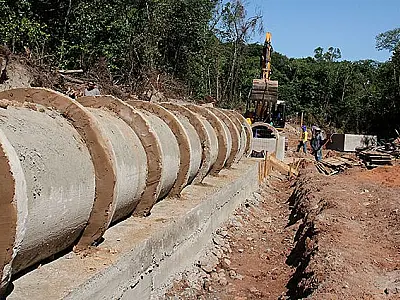 Obra na cabeceira do córrego Joaquim Português está 80% concluída