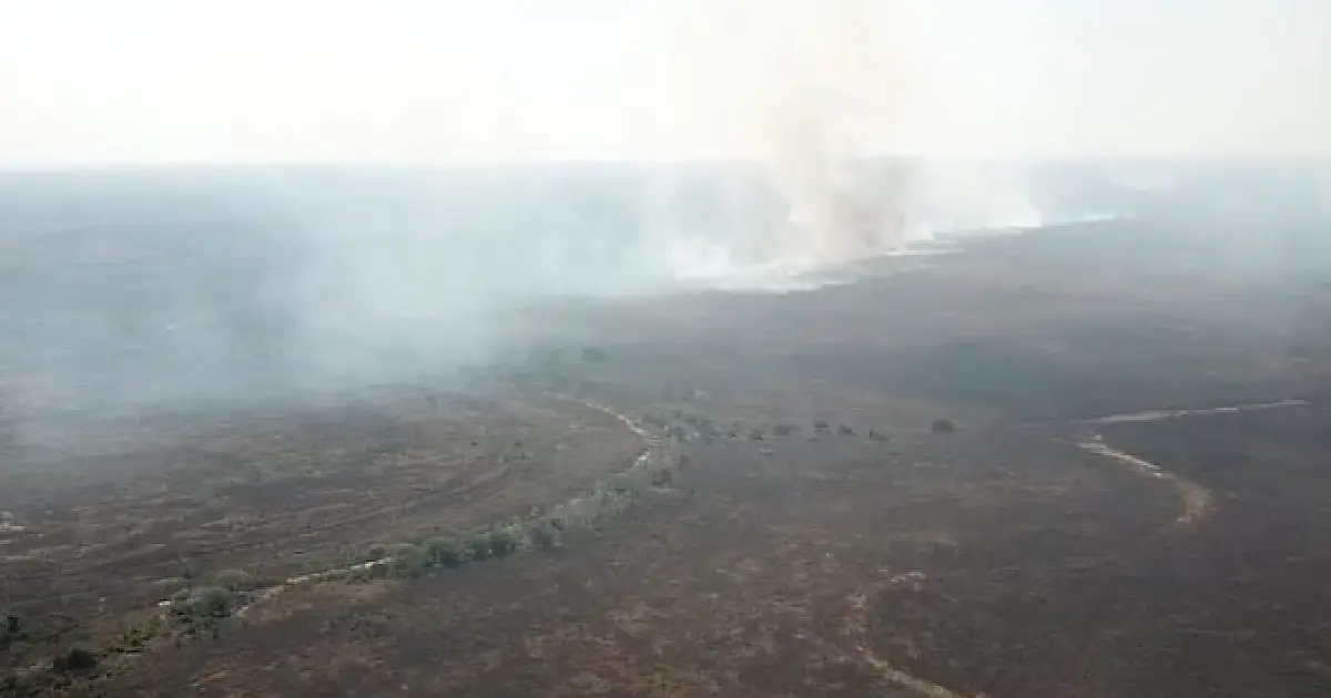 Incêndio vindo da Bolívia se aproxima de Corumbá