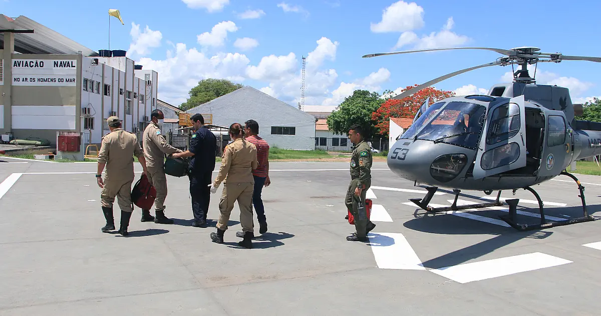 Homem com hérnia escrotal é socorrido por aeronave no Pantanal