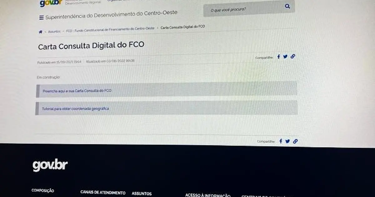 Solicitações de financiamento pelo FCO já podem ser feitas on-line no site da Sudeco