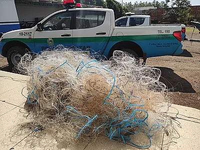 PMA fiscaliza 25 embarcações e 38 pescadores, apreende 720 metros de redes de pesca
