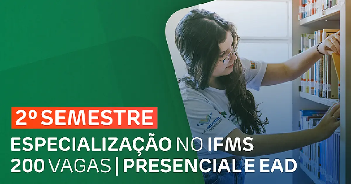 Inscrições para especializações gratuitas do IFMS seguem abertas